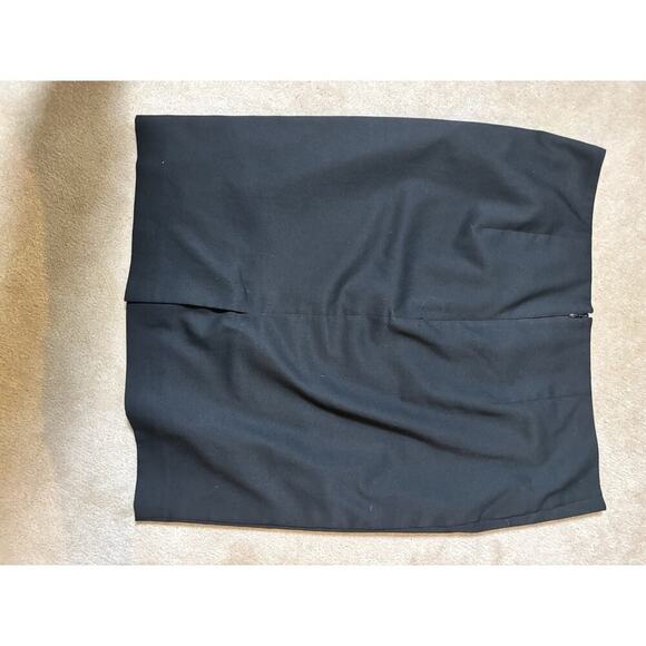 Merona Womens Stretch Black Solid Pencil Skirt Back Zip Size 18 - Picture 4 of 4